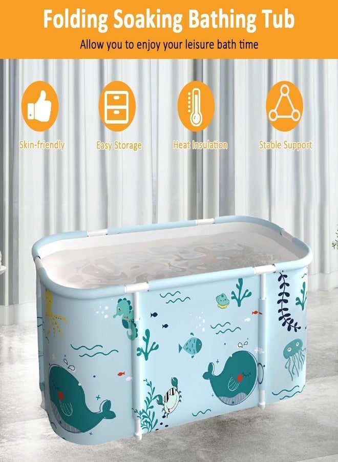 Whixant Adult Folding Bathtub - Portable Soaking Tub, Collapsible Family SPA Barrel, Maintaining Hot & Cold Temperature With Drainage Hole & Thicken Layer for Home Hot Water & Ice Bath - Image 4